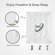Premium Quilted 1000GSM Luxury Extra Thick Mattress Topper - Breathable & Fluffy Soft