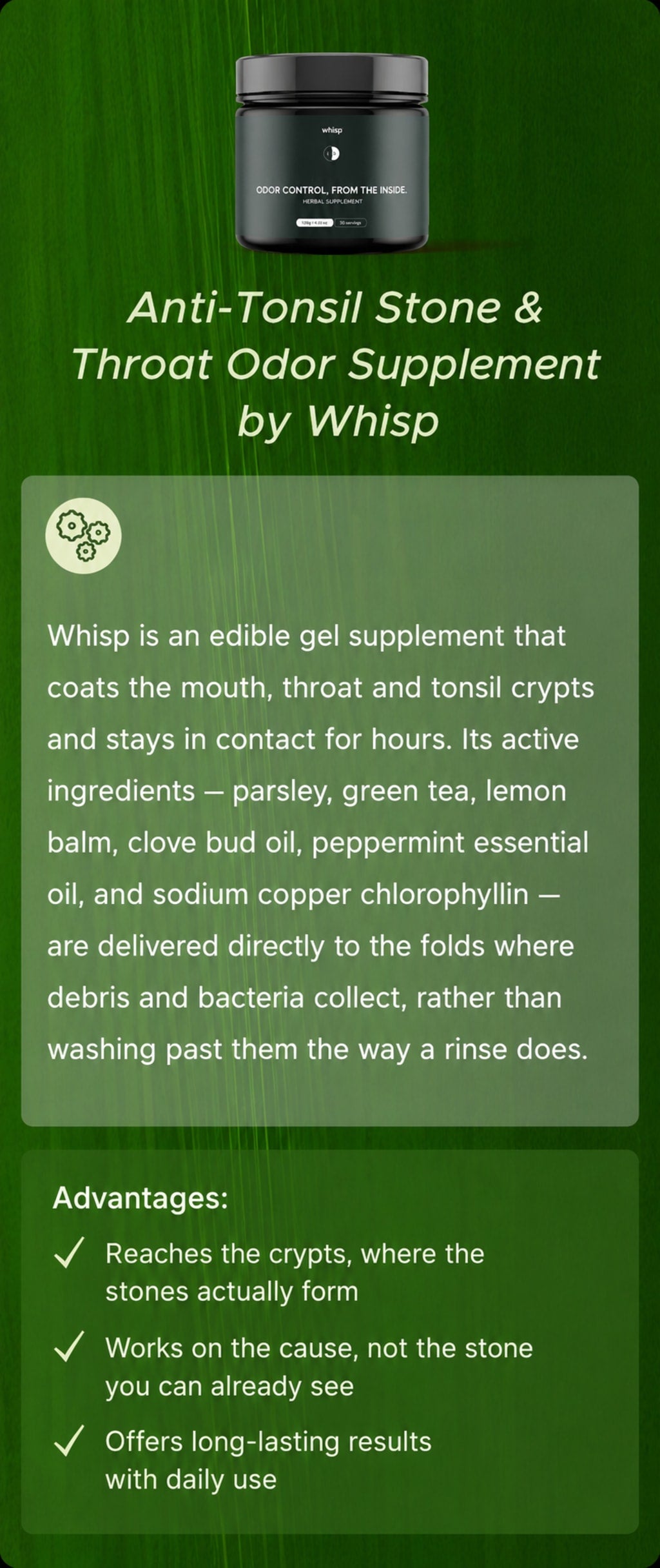 Anti-Tonsil Stone Herbal Gel Supplement by Vellora Care™